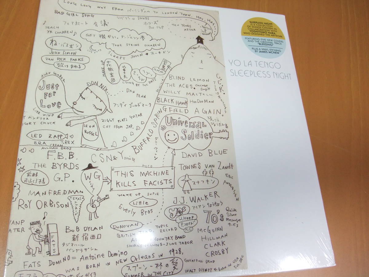 人気SALE，100%新品 YO LA TENGO / SLEEPLESS NIGHT ヨ ラ テンゴ 奈良美智 イラスト ジャケ BOB DYLAN ボブ ディラン カバー アナログ盤(Y)｜売買されたオークション情報、yahooの商品情報をアーカイブ公開 - オークファン Y
