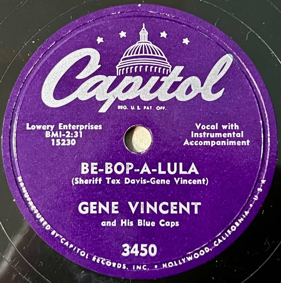 【低価，定番】 試聴；SP/78 - GENE VINCENT CAPITOL Be-Bop-A-Lula/ Woman Love(ブルース)｜売買されたオークション情報、yahooの商品情報をアーカイブ公開 - オークファン ブルース