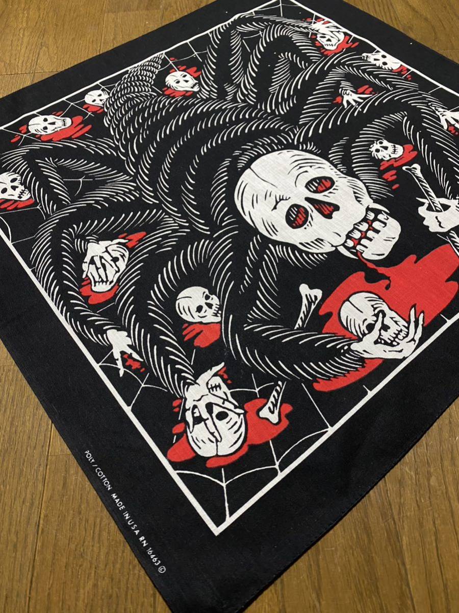 ビンテージ バンダナ スカル柄