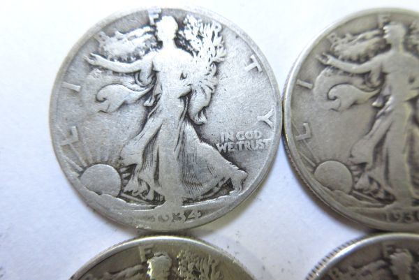 ③☆アメリカ 銀貨☆ウォーキングリバティ ハーフダラー HALFDOLLAR