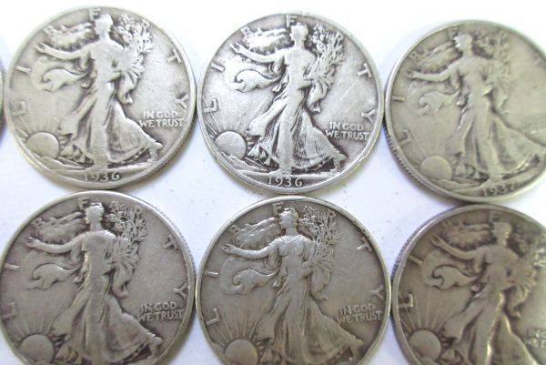 ③☆アメリカ 銀貨☆ウォーキングリバティ ハーフダラー HALFDOLLAR