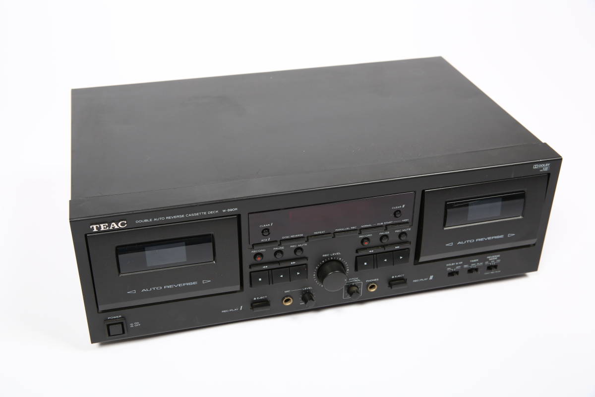 動作確認済】ダブルカセットデッキ TEAC W-890R ブラック 黒 TEAC W