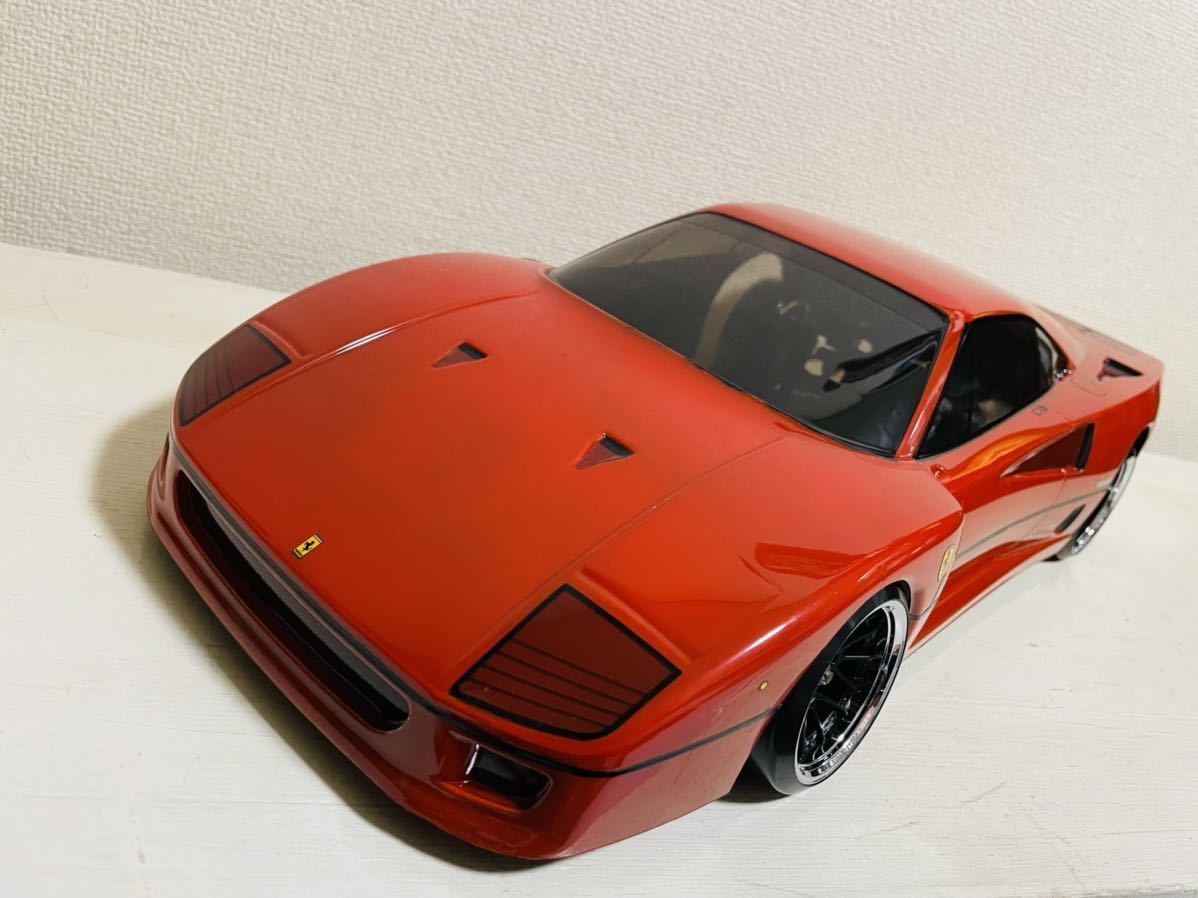 ボディのみ 1/10 タミヤ フェラーリ F40 赤 中古品 (検索 ヨコモ