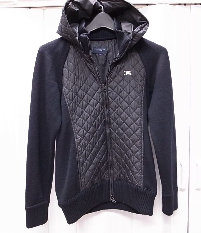 美品☆【BURBERRY】バーバリー ジップアップ ニット カーディガン