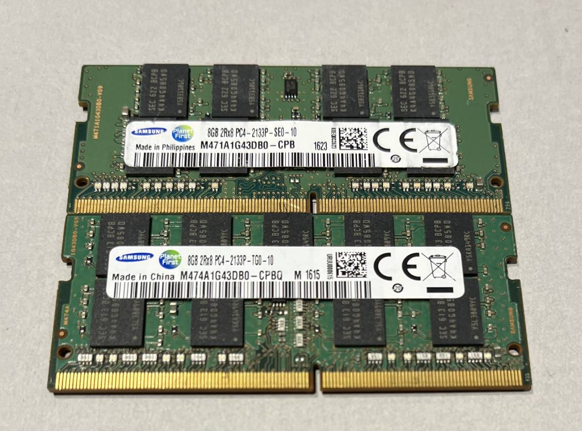 SAMSUNG 16GBメモリ × 2枚 DDR4 PC4 2666V 2Rx8 1.2V 260ピン