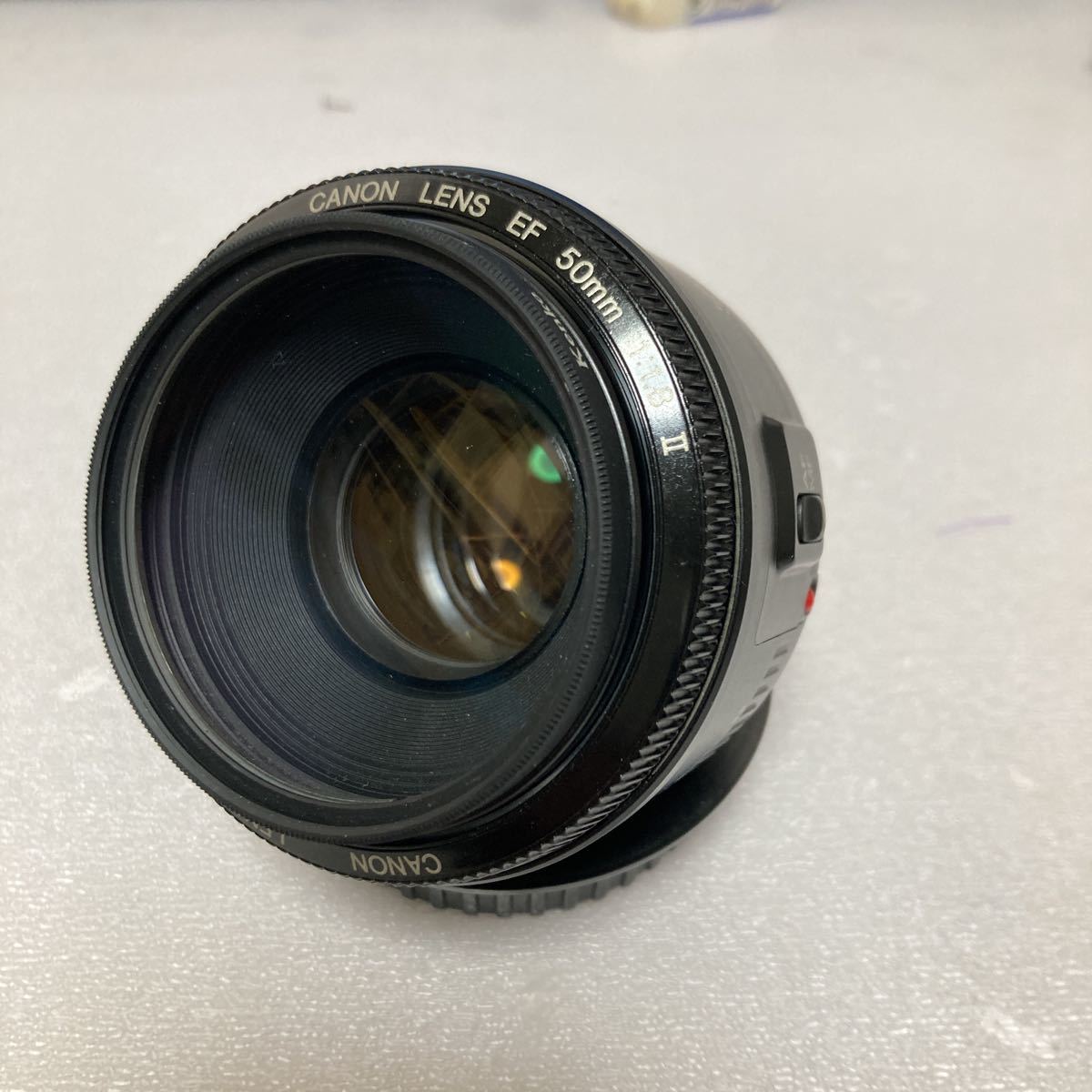 Canon キヤノン EFレンズ EF50mm F1.8 II 美品 MCプロテクター、レンズ