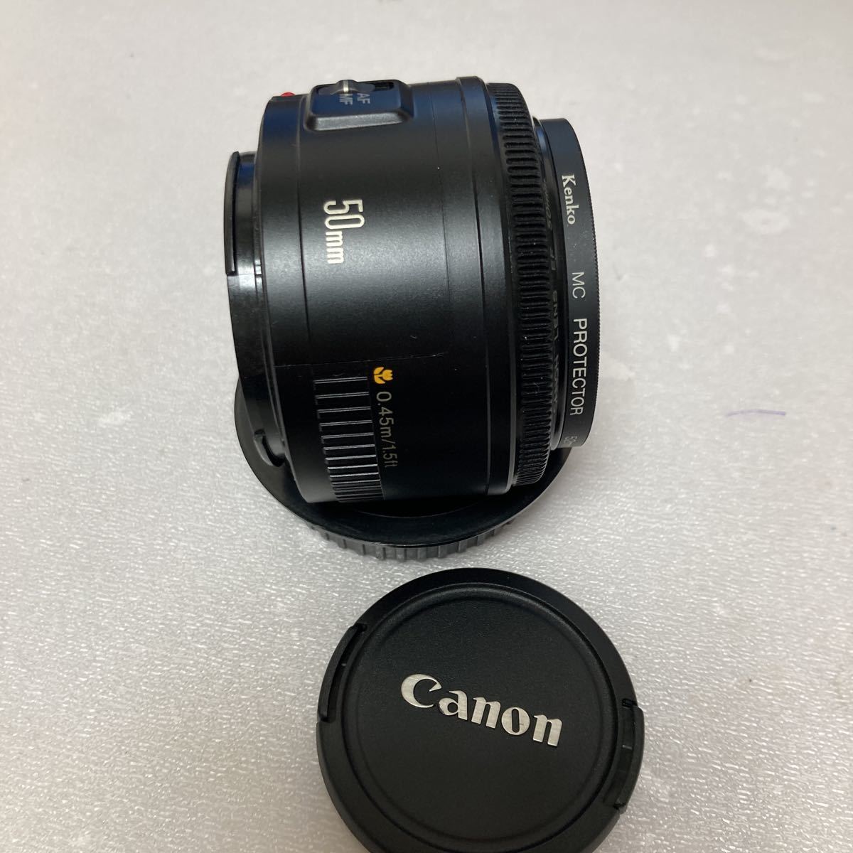 Canon キヤノン EFレンズ EF50mm F1.8 II 美品 MCプロテクター、レンズ
