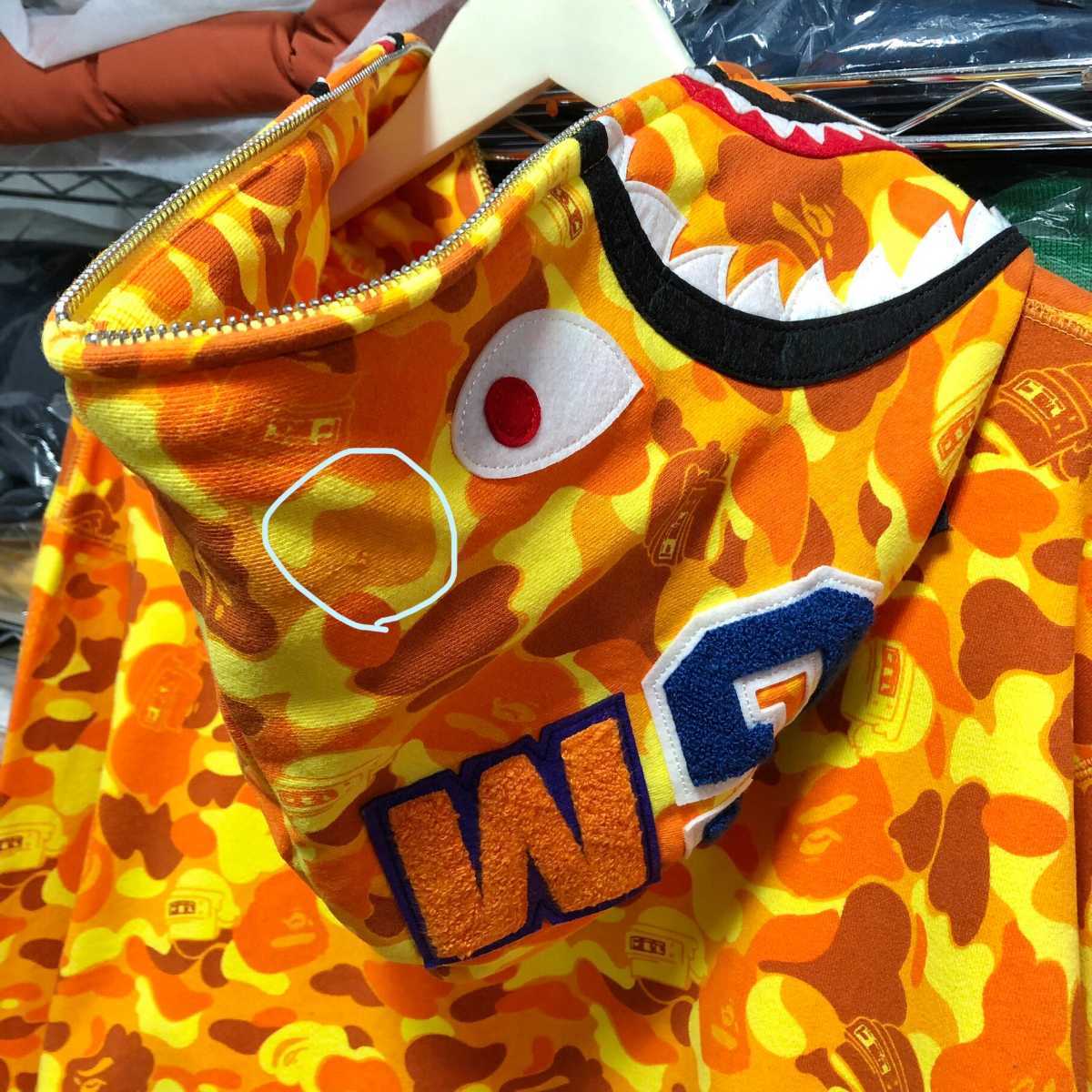 超美品 コラボ BAPE a bathing ape PUBG CAMO SHARK FULL ZIP HOODIE 