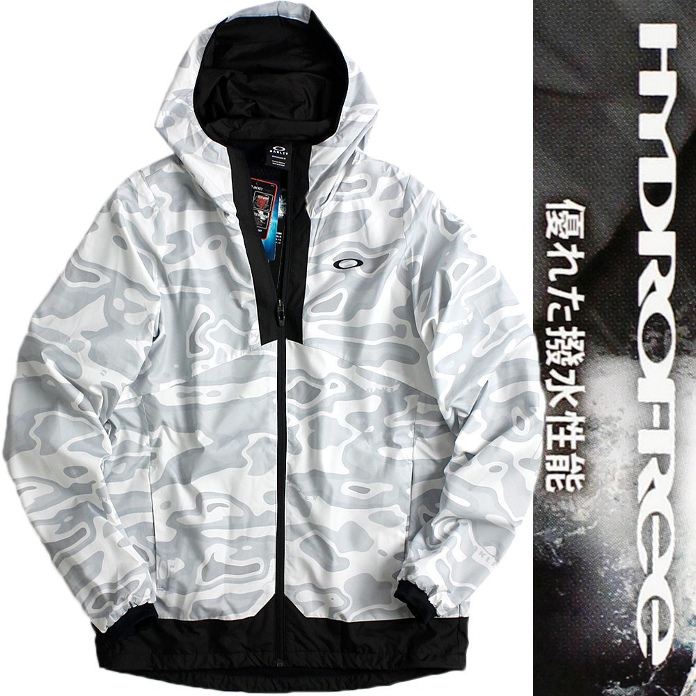 新品 オークリー ゴルフにお勧め 撥水 ウインドジャケット L 迷彩柄 OAKLEY GOLF カモ柄 ゴルフウェア ブルゾン ジャケット ◆NS123A