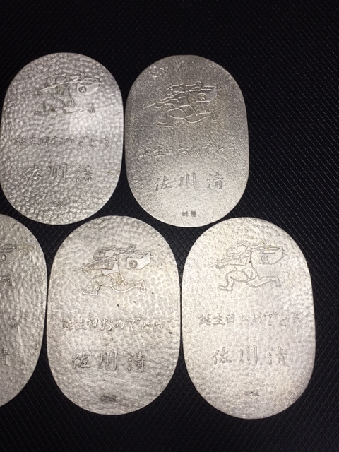 純銀小判☆佐川急便 非売品 約20g×5枚セット G792☆佐川急便 誕生日