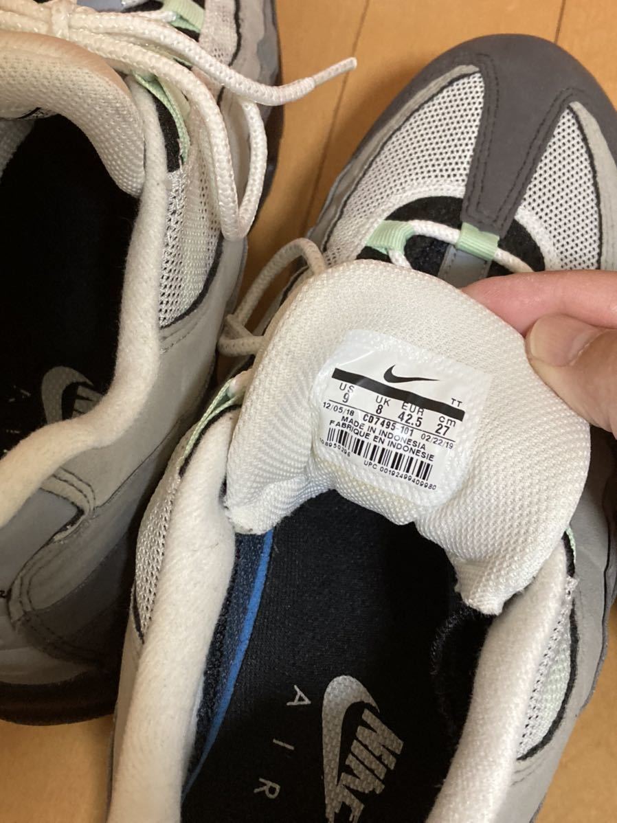 美中古27.0cm NIKE AIR MAX 95 FRESH MINT CD7495 101 フレッシュ 