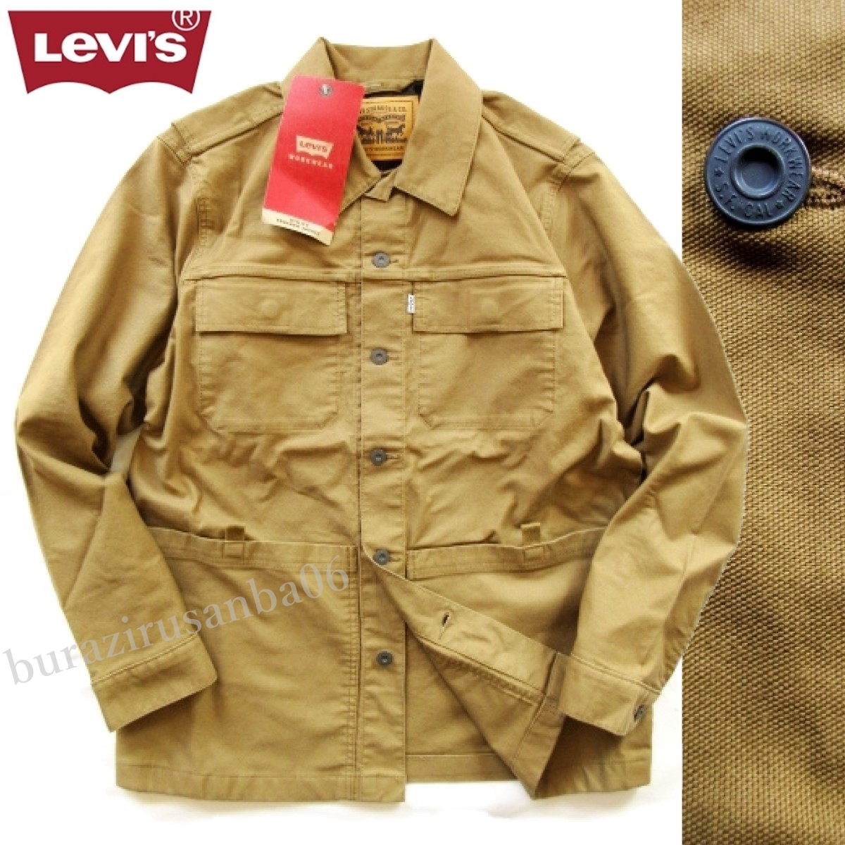 未使用 定価11，000円 Levi's リーバイス ワークウエア カバーオール ゆったりシルエット ユーティリティートラッカージャケット S（M）