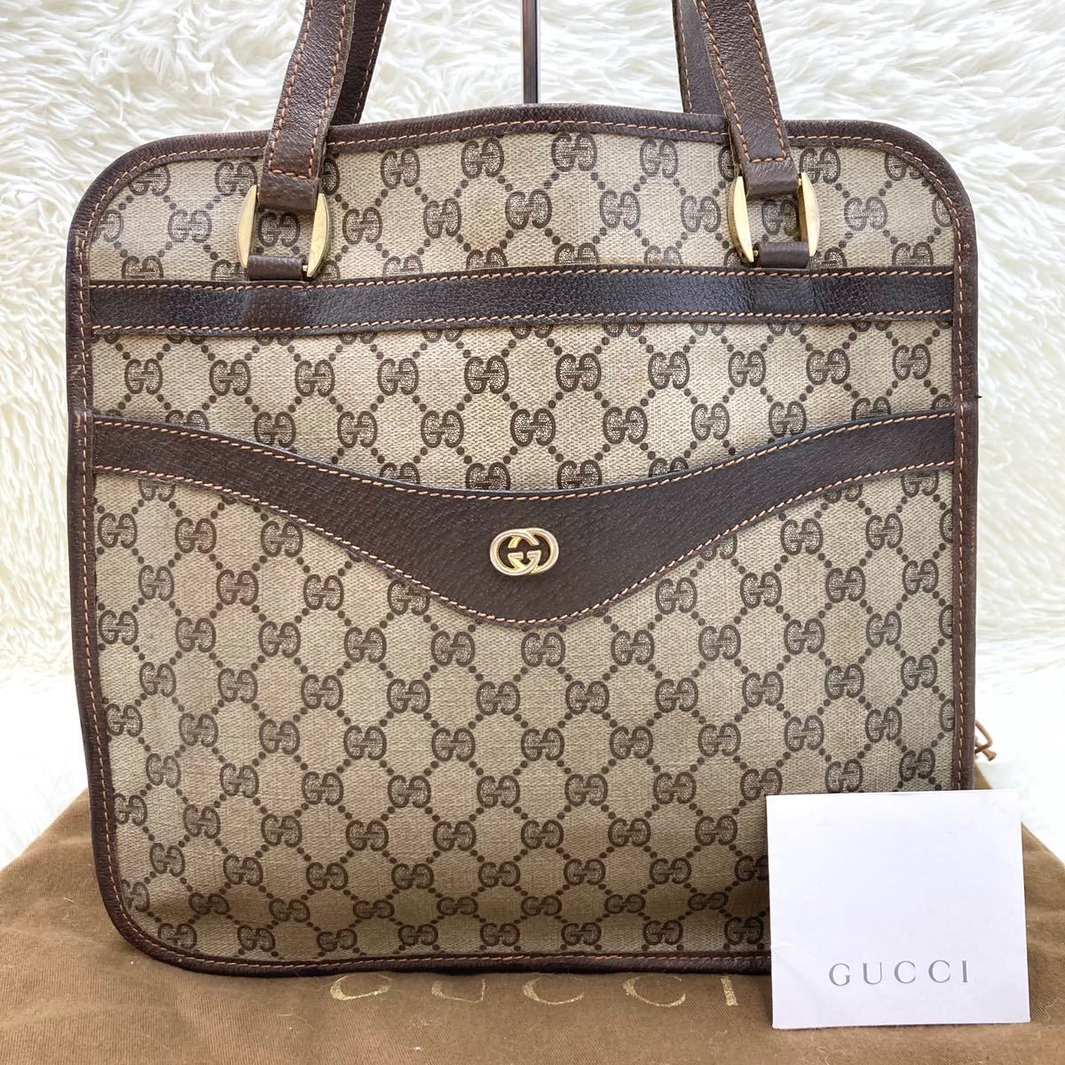 1円 ［定番］ GUCCI グッチ トートバッグ GG柄 インターロッキング PVC