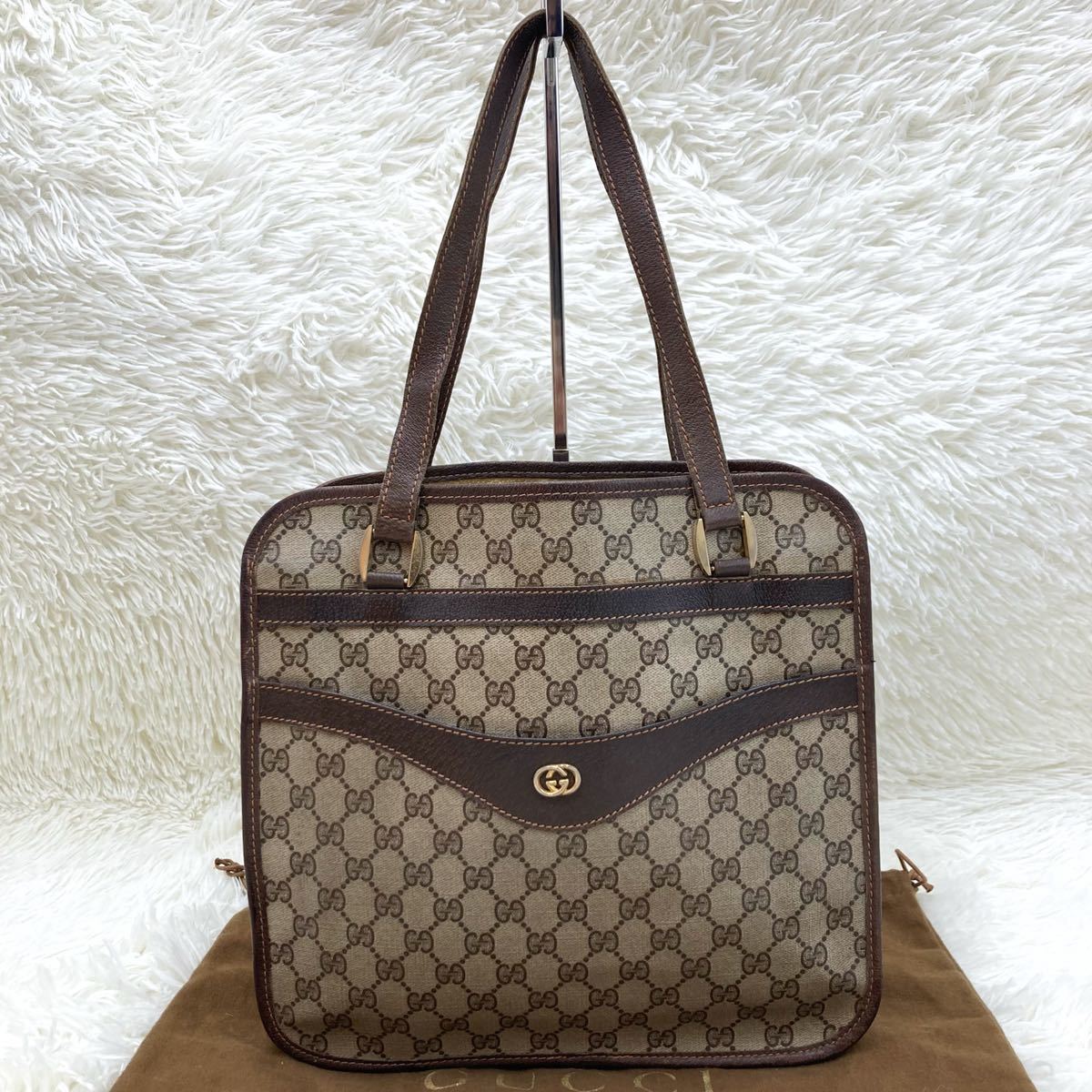 1円 ［定番］ GUCCI グッチ トートバッグ GG柄 インターロッキング PVC