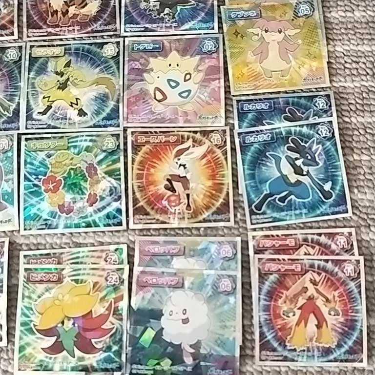 30枚 ポケモン ウエハースチョコ シール ステッカー ゼラオラ ルカリオ