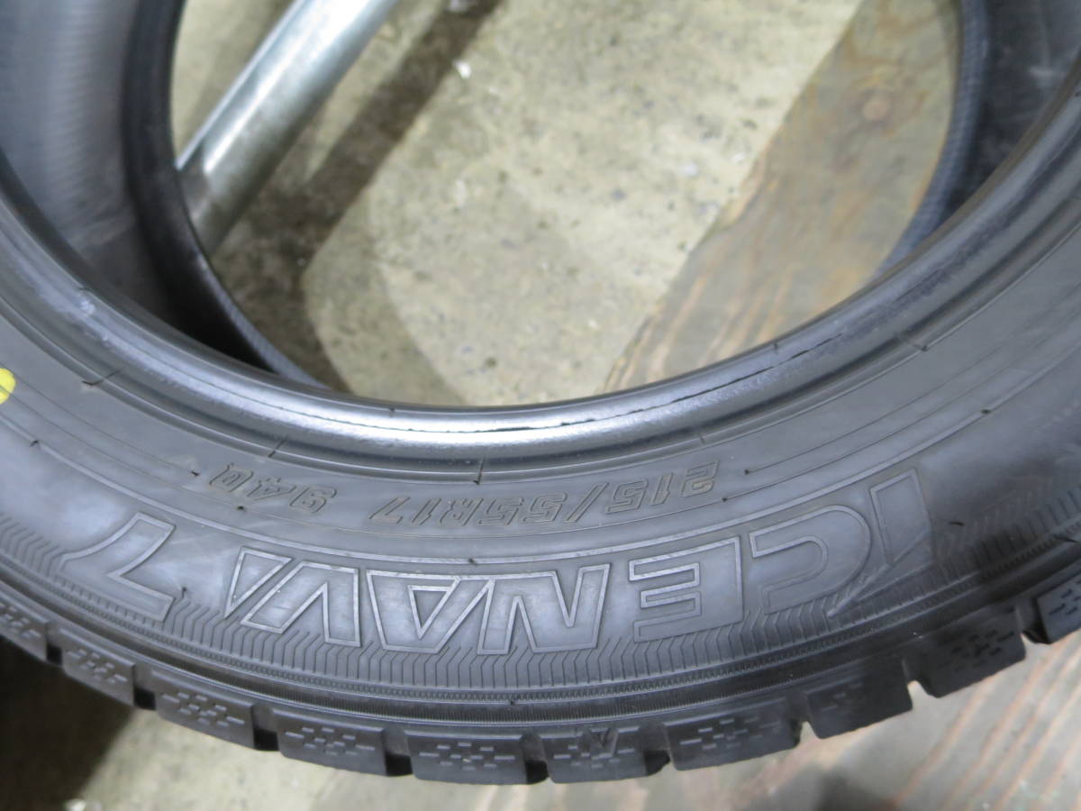 ICE グッドイヤー 94Q 215&frasl;55R17 NAVI 0 GOODYEAR NAVI7 アイスナビ アイスナビ7 アイスナビ７ バリ山！215&frasl;55R17 : 4本 215⁄55R17 1