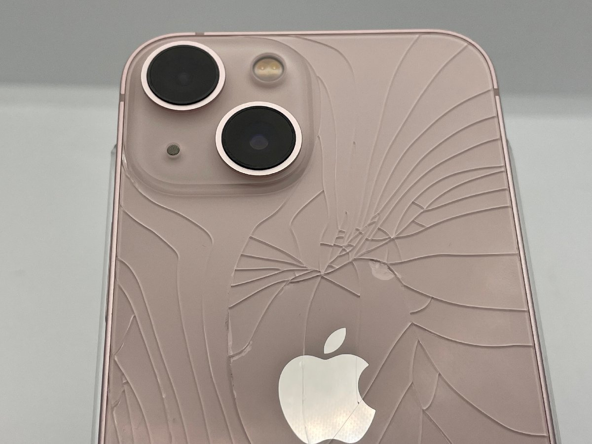 Apple iPhone 13 ピンク ひび割れあり iPhone 13mini ピンク 背面