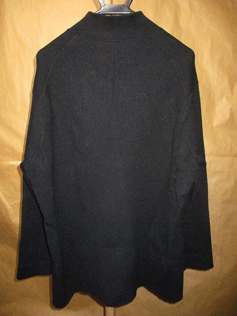 ヨウジヤマモト　オム yohji yamamoto POUR HOMME　ニット　テーラード　ジャケット　3　黒 Yohji Yamamoto POUR × PENDLETON COLLECTION