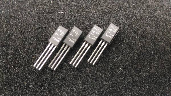 【送料無料】東芝 音響用 J-FET 2SJ72-BL/2SK147-BL 各4個（合計8個)セット