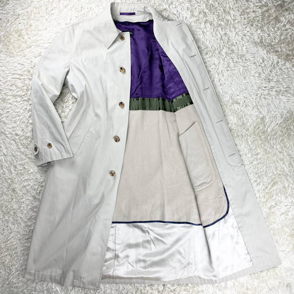 新作登場 カラー ポールスミス 大人の色気 Paul Smith ステンカラーコート ライナー Lサイズ コットン 秋冬 高級感 ベージュ パープル(Lサイズ)｜売買されたオークション情報、yahooの商品情報をアーカイ Lサイズ