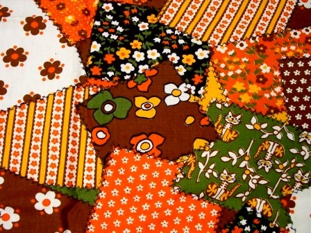 お花　デイジー　アニマル　カラフル　パッチ柄　生地　53～57ｘ115　ビンテージ　未使用　②