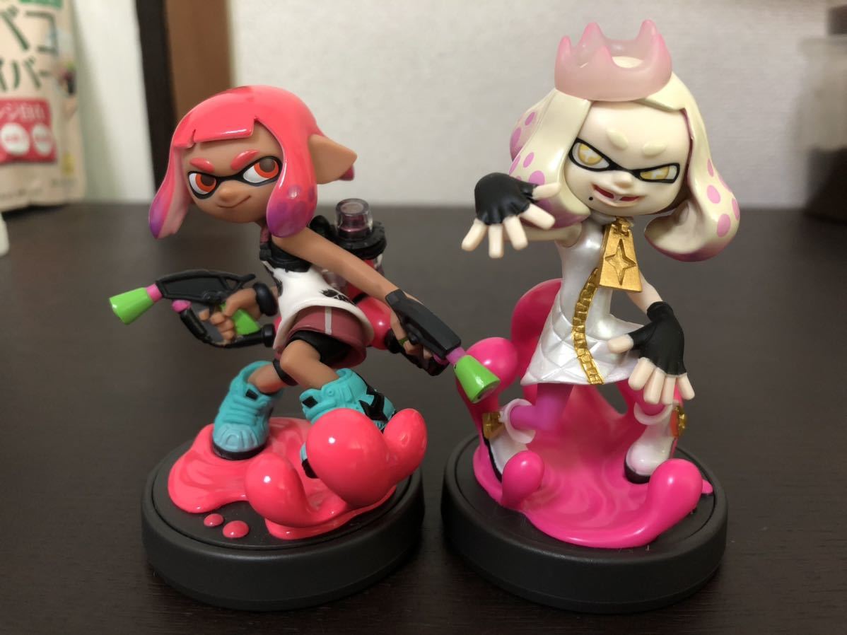 正規品，新品 スプラトゥーンアミーボ ネオンピンク＆ヒメ amiibo(ニンテンドースイッチアクセサリー)｜売買されたオークション情報、yahooの商品情報をアーカイブ公開 - オークファン ニンテンドースイッチアクセサリー
