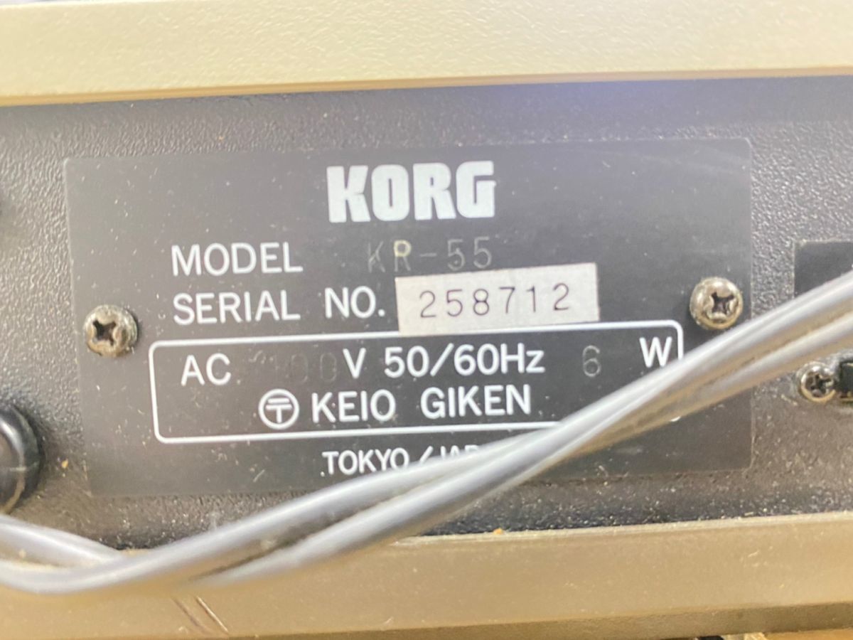 C604-O24-324 KORG コルグ KR-55 リズムマシン RYTHEM 55 リズムボックス ドラムマシン オーディオ機器 ②
