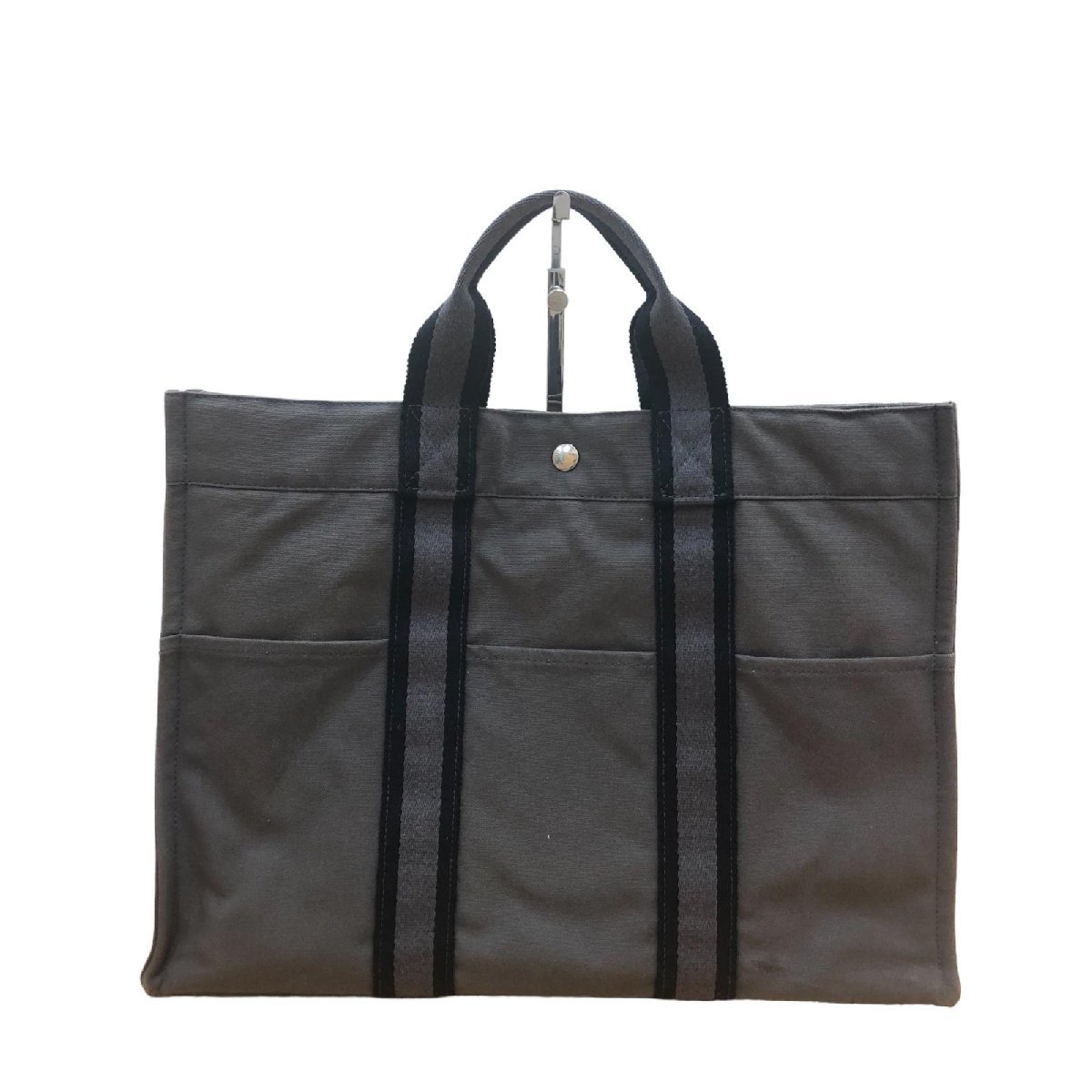1円 □美品□ HERMES エルメス フールトゥPM キャンバス シルバー金具