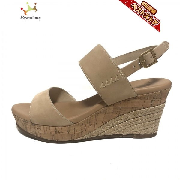 アグ UGG サンダル 23.5 1015098 - ヌバック ベージュ レディース ウェッジソール 靴