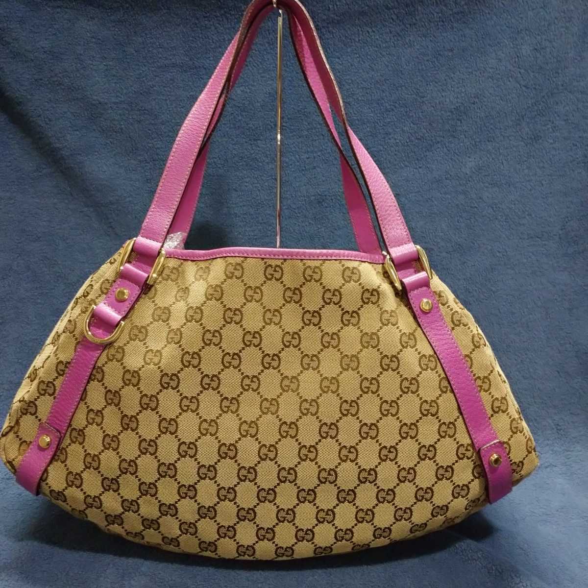グッチ/GUCCI GG柄 キャンバス生地&レザー トートバッグ 肩掛け