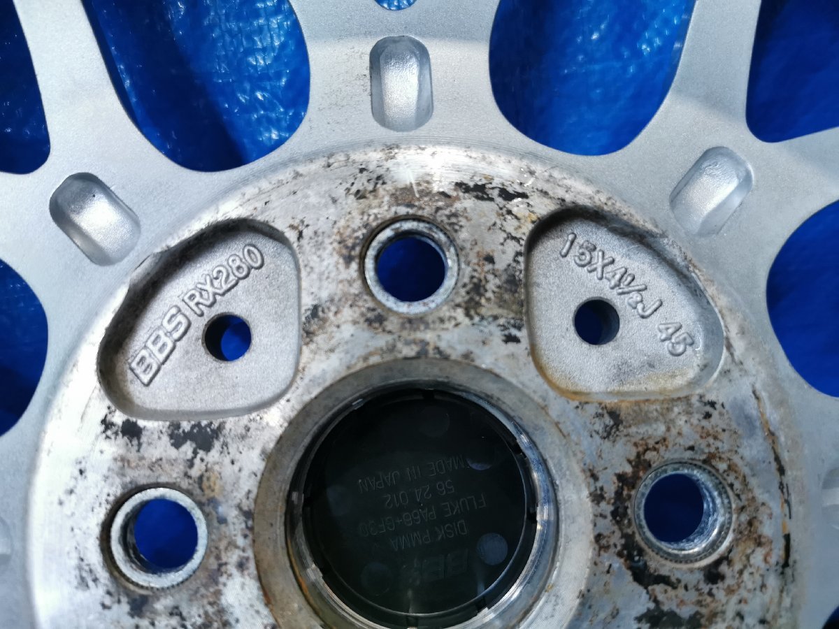 ● ホイール 2本 ダイハツ 純正 BBS コペン 15x4.5J+45 100 4H コペン BBS 15インチ ミライース 車用 その1