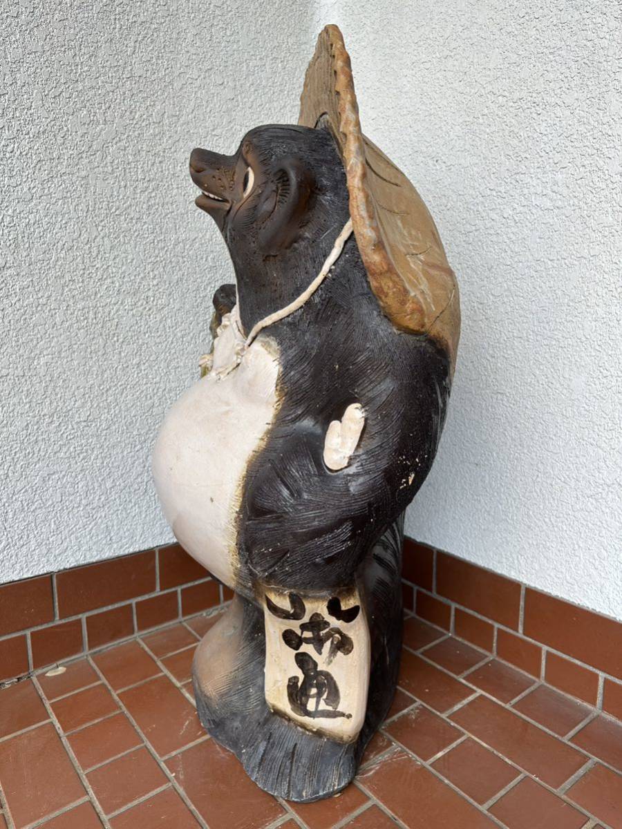 ET978] 特大 高さ約110cm 信楽焼 たぬき 信楽焼たぬき 置物 商売繁盛 