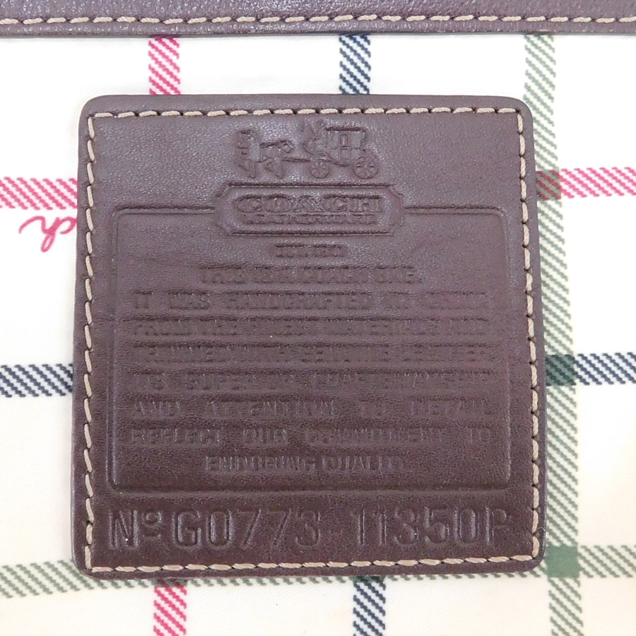 1円 ■ 極美品 コーチ トートバッグ 11350P ブラウン系 PVC×レザー シグネチャー COACH ■ Bmm コーチ COACH 1円 ビジネス ブリーフケース 「日本