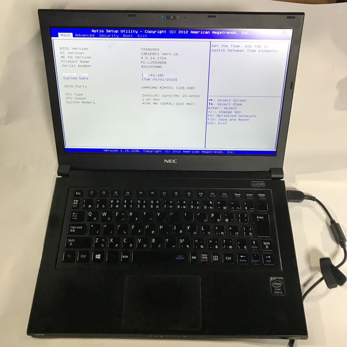 NEC LAVIE PC-LZ550NSB ノート PC Core i5-4200U 1.60GHz 4GB SSD