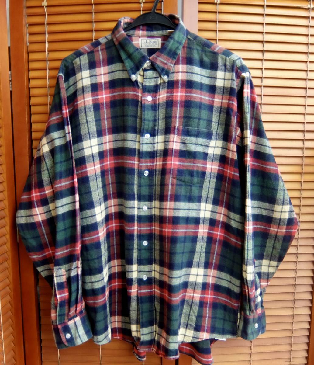 数量限定，格安 L.L.Bean エルエルビーン チェック ボタンダウン フランネル シャツ ネルシャツ 長袖シャツ サイズL あり(男性用)｜売買されたオークション情報、yahooの商品情報をアーカイブ公開 - オークファ 男性用