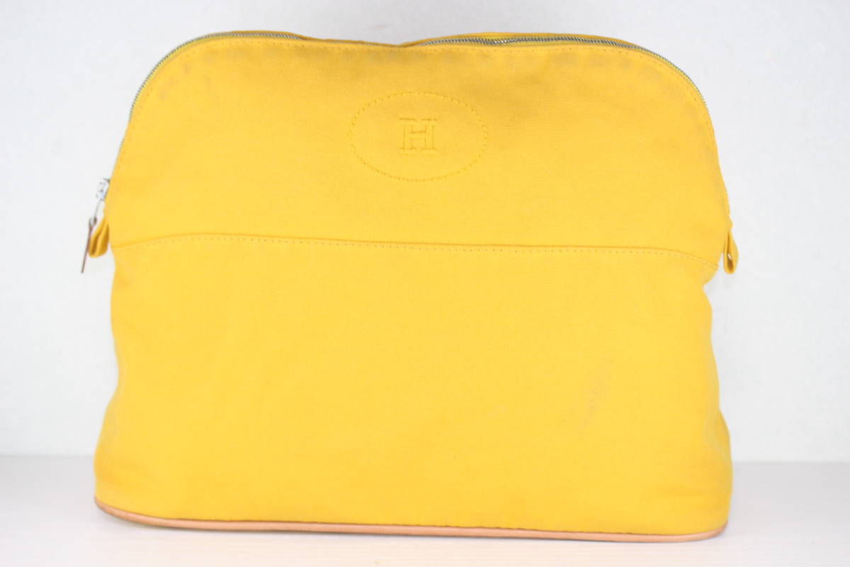 エルメス HERMES ボリードポーチ 30 イエロー