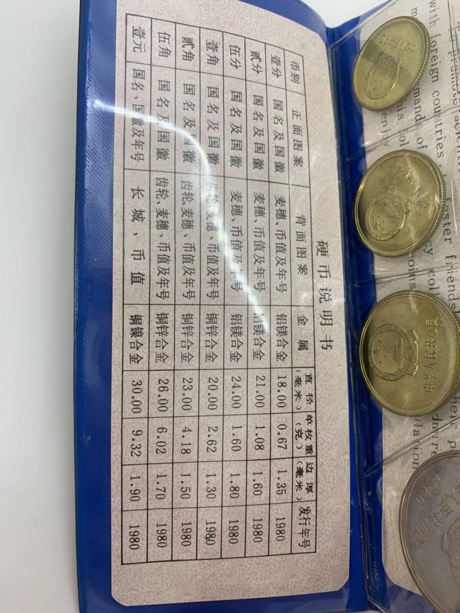黒ケース 1980年 ミントセット 中国人民銀行 7枚セット 1円スタート中華