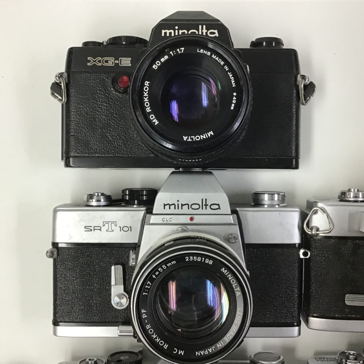 MINOLTA SRT101 ， SR-3 ， SR-7 + レンズ 1.4/58 ， 3.5/200 他 一眼
