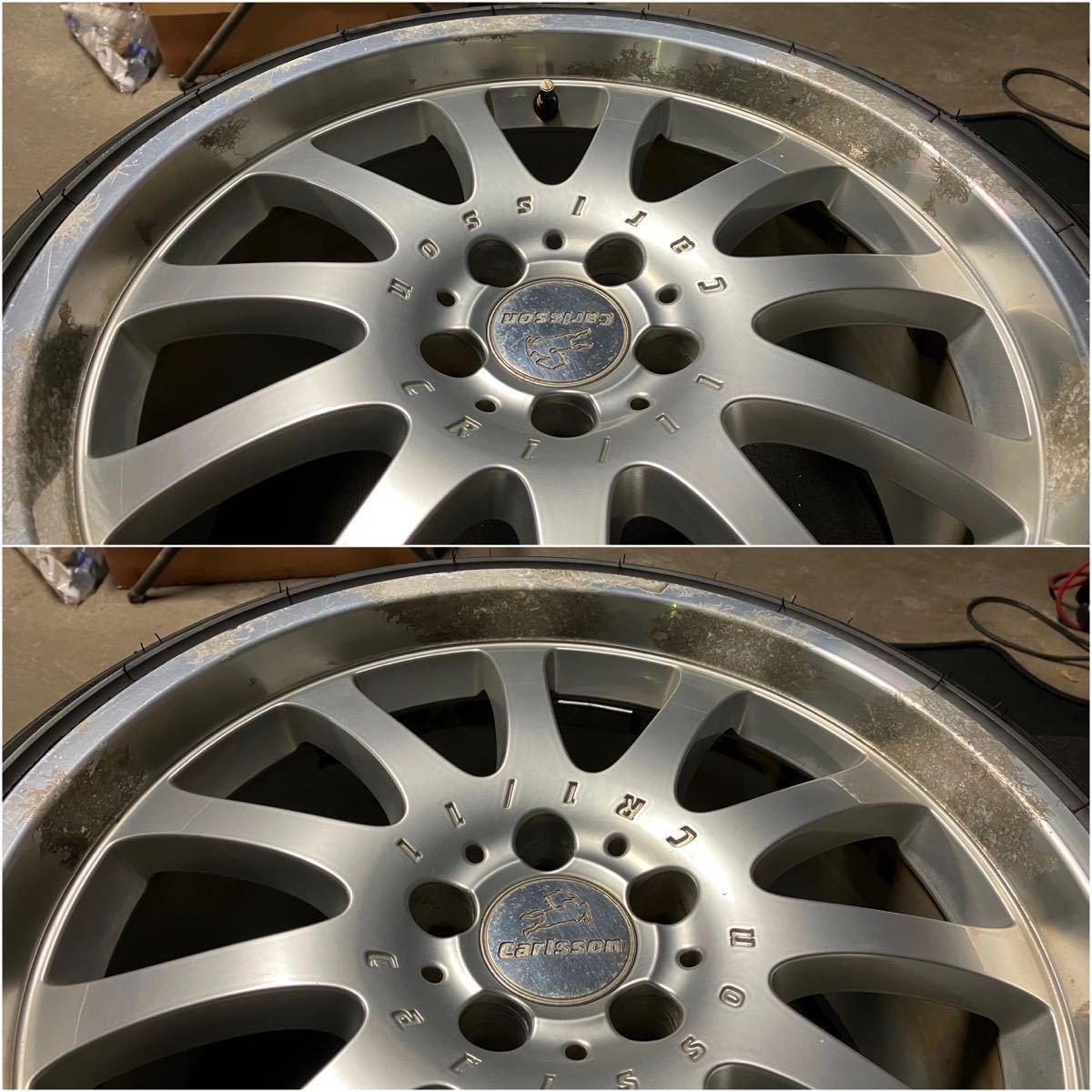 カールソンCR1/11 19インチ 8.5J+40 10J+45 5穴 PCD114.3 M12 ハブ