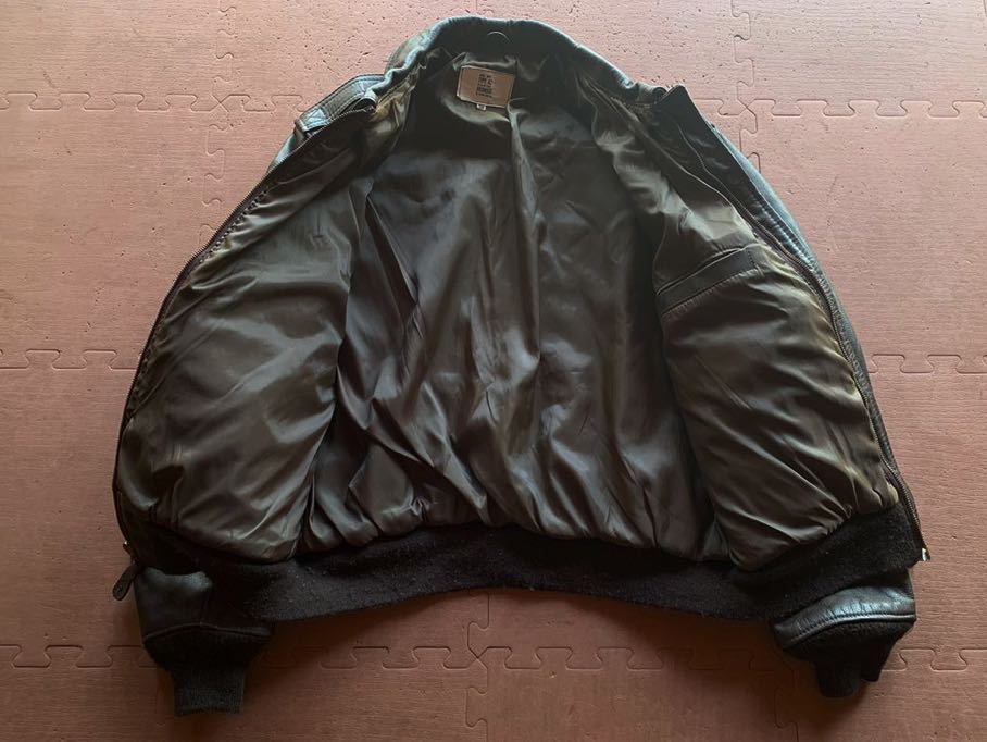 レザーTYPE A-2 黒 usa air force 繁く orchard m/c