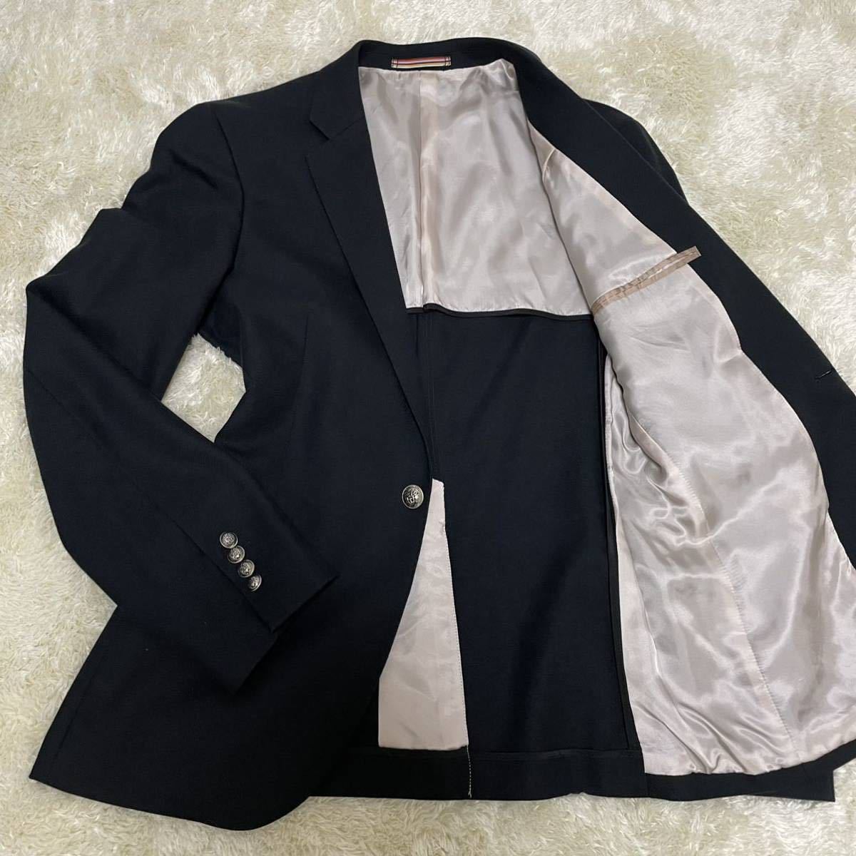 銀ボタン　黒　ブレザー　ジャケット　ブラック　L ポールスミス ポールスミス 【輝く銀ボタン】 Paul Smith ブレザー テーラード