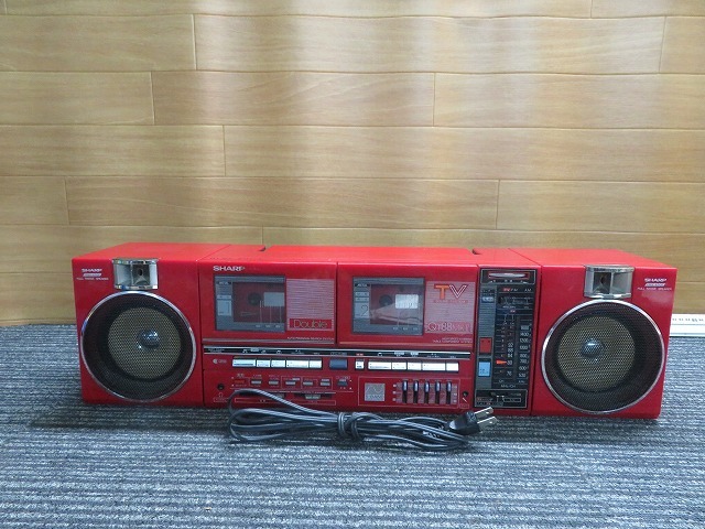 SHARP シャープ ラジカセ QT-88 MKⅡ MK2 ダブルカセット テーブル