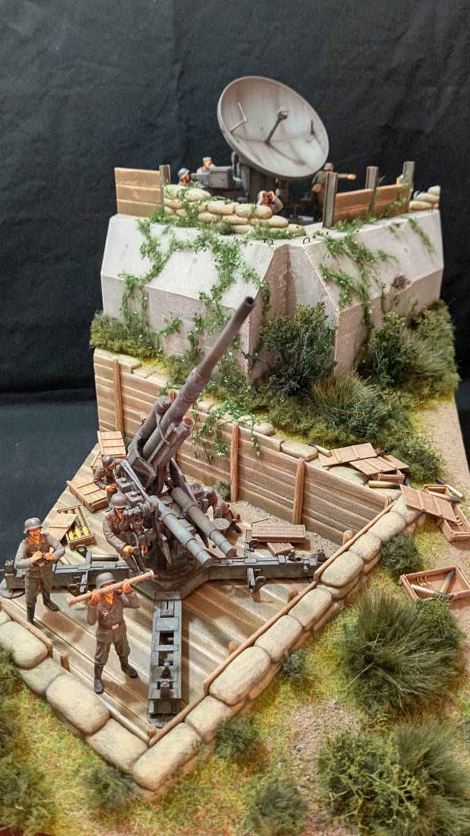 完成品 1/35 ドイツ軍基地 ジオラマ