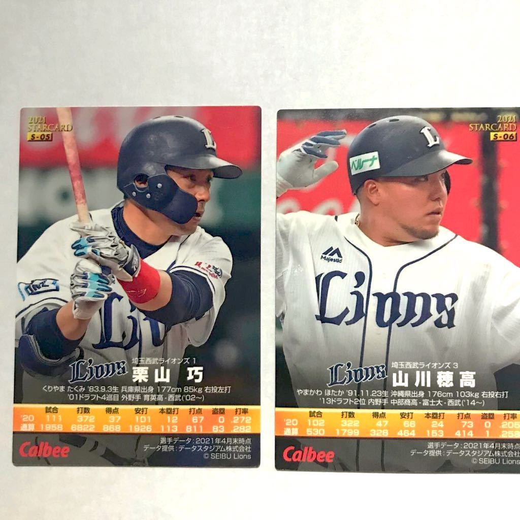 プロ野球チップスカード2021 栗山サイン入りカード カルビープロ野球チップス2021第二弾 赤箔サイン入りカード 2枚セット