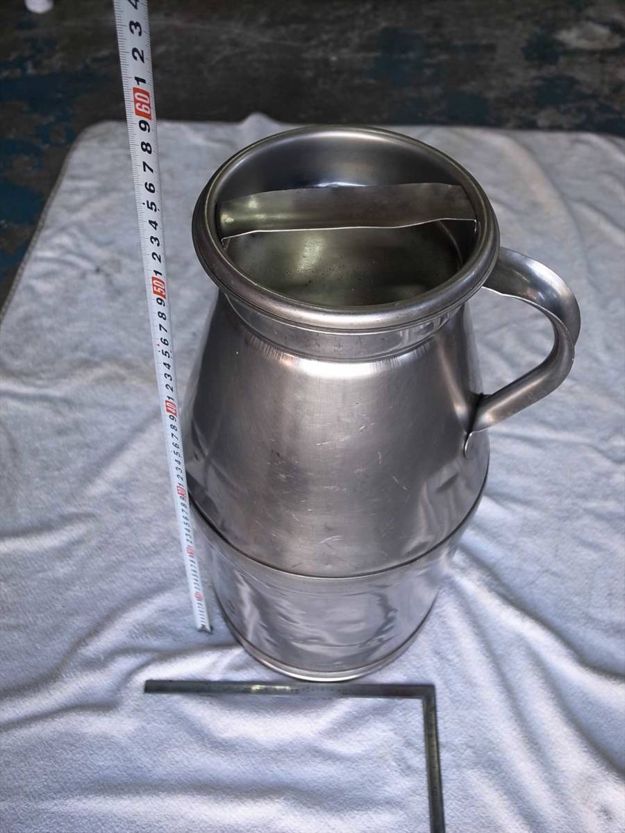 アンティーク ミルク缶 牛乳缶 実用品 ステンレス 携行タンク 