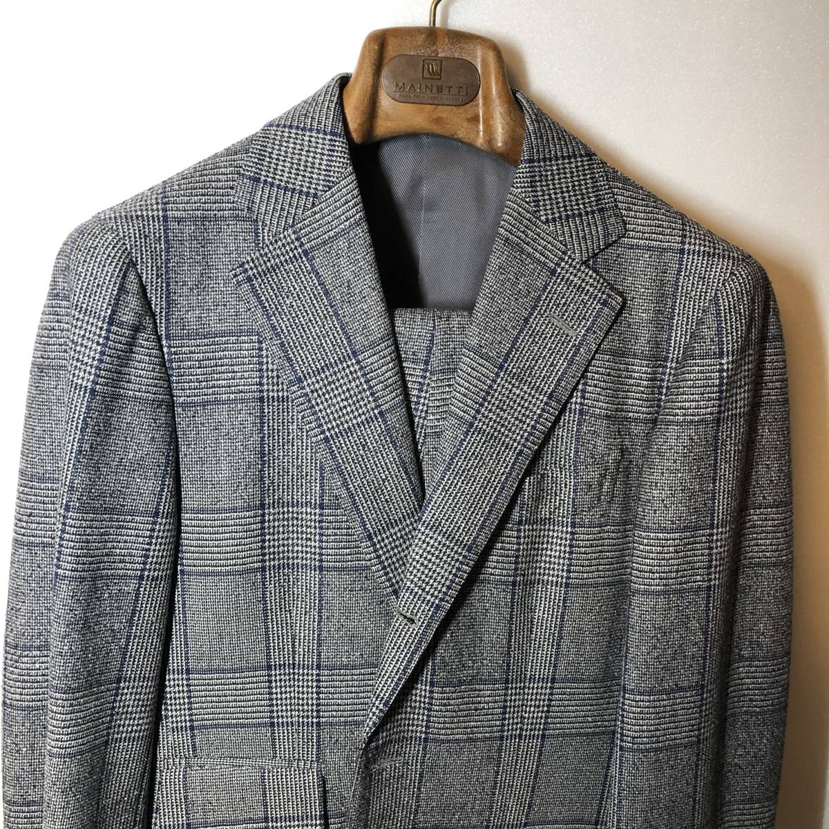 BEAMS F ビームスエフ カノニコ グレンチェック 3ピーススーツ 42