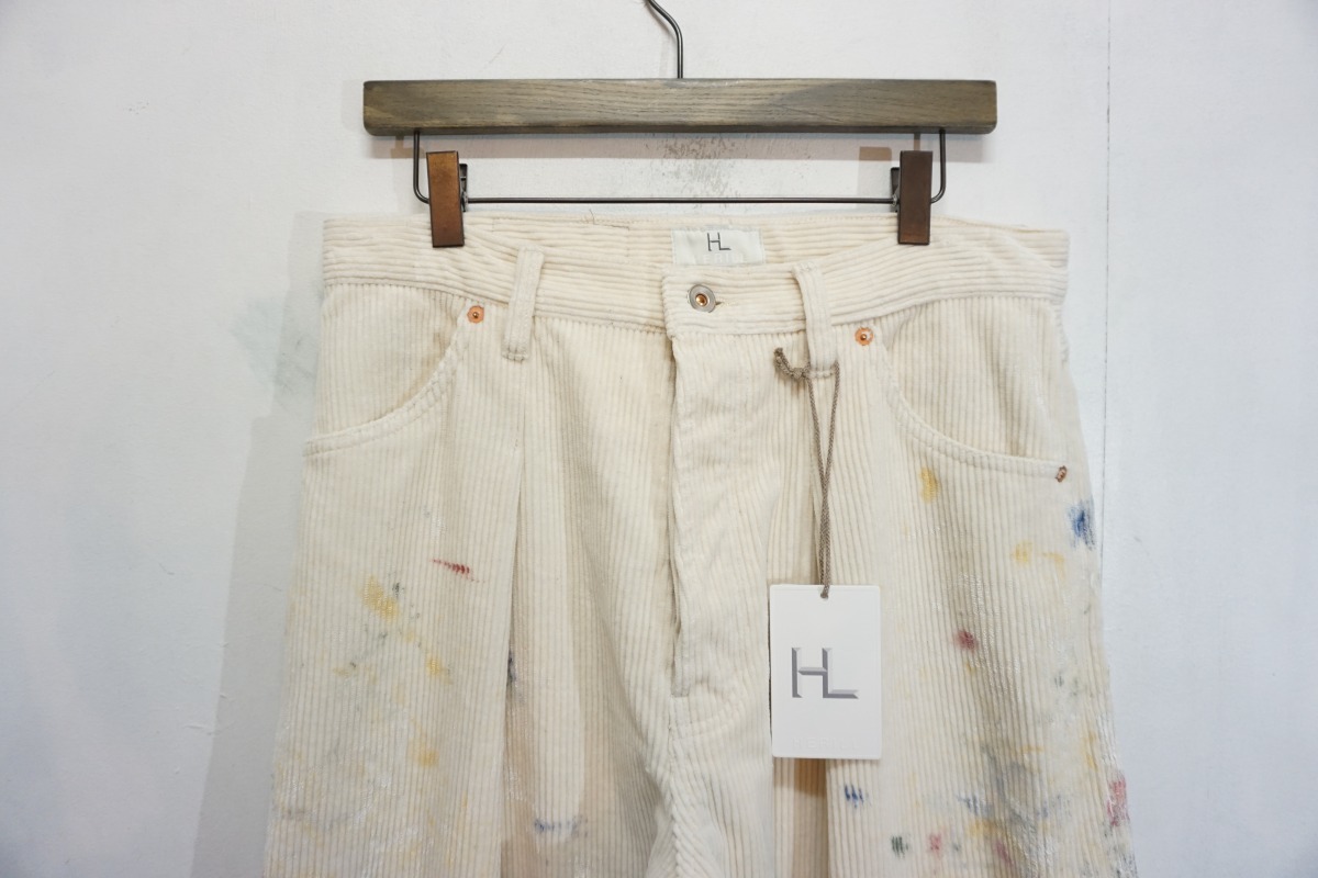 21AW HERILL ヘリル Heavy Selvidge Corduroy Splash 4pk ペイント加工