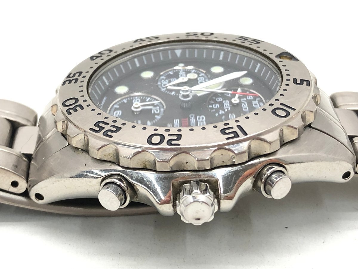SEIKO SCUBA 7T92-0BD0 クォーツ 腕時計 クロノグラフ メンズ ジャンク 