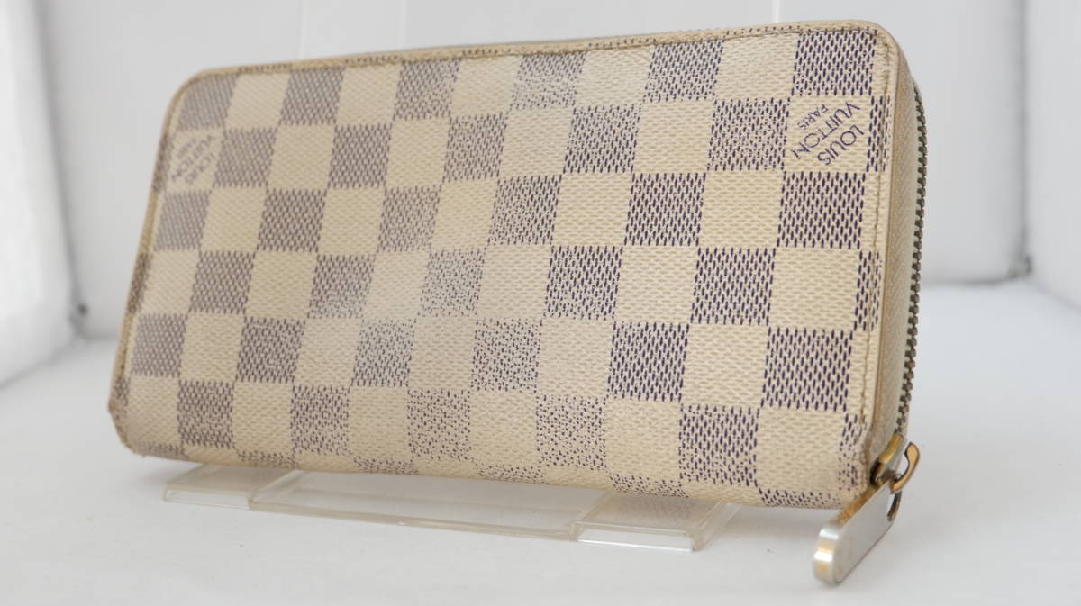 ★税込売切★LouisVuittonルイヴィトン★ダミエ白系ジッピーウォレット/フルジップ長財布★現状OKUsed VUITTON LOUIS ルイヴィトン M53361 ポルトドキュマン BK☆入手困難☆関税込