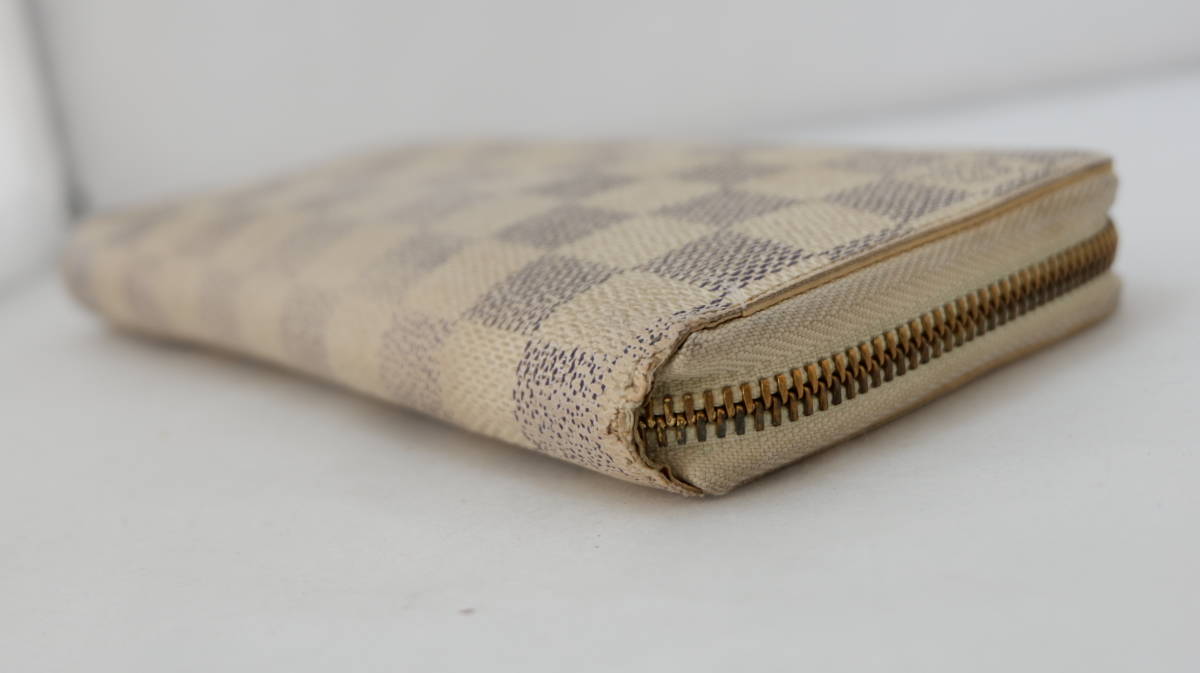 ★税込売切★LouisVuittonルイヴィトン★ダミエ白系ジッピーウォレット/フルジップ長財布★現状OKUsed VUITTON LOUIS ルイヴィトン M53361 ポルトドキュマン BK☆入手困難☆関税込